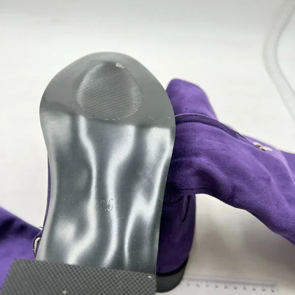 Elegant Purple Heeled Boots for Women - Picture 5 of 6